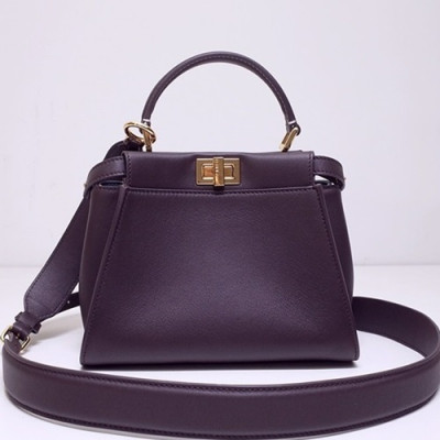 Fendi 2020 Leather Tote Shoulder Bag ,23CM - 펜디 2020 레더 여성용 토트 숄더백 FENB0581,23CM,브라운