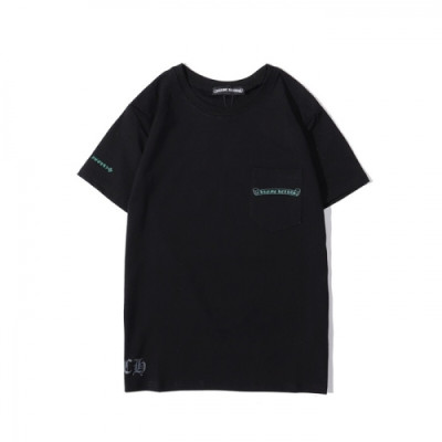 [크롬하츠]Chrome hearts 2020 Mens Logo Casual Short Sleeved Tshirts - 크롬하츠 2020 남성 로고 캐쥬얼 반팔티 Chr0268x.Size(s - 2xl).블랙