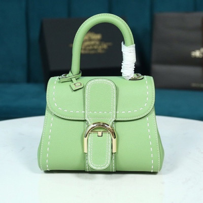 Delvaux 2020 Leather Tote Shoulder Bag,20CM - 델보 2020 레더 토트 숄더백,DVB0348.20CM,라이트그린