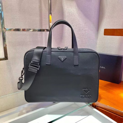 Prada 2022 Nylon Mens Business Bag,38CM - 프라다 2022 나일론  남성용 서류가방 2VE017-1 ,38CM,블랙