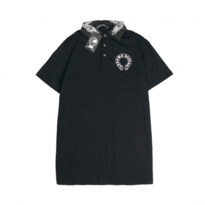 [크롬하츠]Chrome hearts 2020 Mens Logo Casual Short Sleeved Polo Tshirts - 크롬하츠 2020 남성 로고 캐쥬얼 폴로 반팔티 Chr0274x.Size(s - xl).블랙