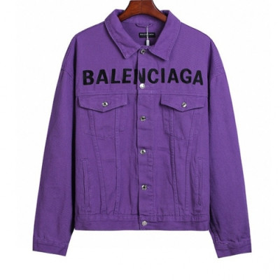 [발렌시아가]Balenciaga 2020 Mm/Wm Logo Casual Oversize Denim Jackets - 발렌시아가 2020 남/녀 로고 캐쥬얼 오버사이즈 데님 재킷 Bal0718x.Size(s - xl).퍼플