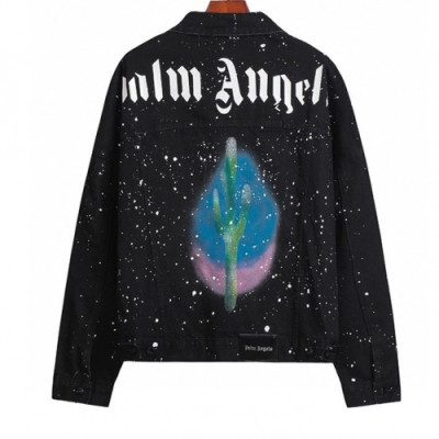 Palm Angels 2020 Mens Logo Denim Jackets - 팜 엔젤스 2020 남성 로고 데님 자켓 Palm0175x.Size(s - xl).블랙