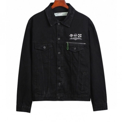 [오프화이트]Off-white 2020 Mens Logo Casual Denim Jackets - 오프화이트 2020 남성 로고 캐쥬얼 데님 재킷 Off0475x.Size(s - xl).블랙