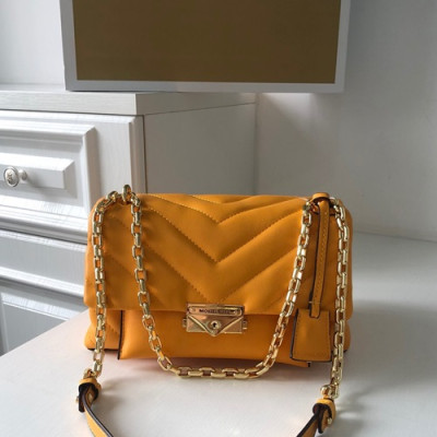 Michael Kors 2020 Leather Shoulder Bag,24cm - 마이클 코어스 2020 레더 숄더백,MKB0320,24cm,옐로우