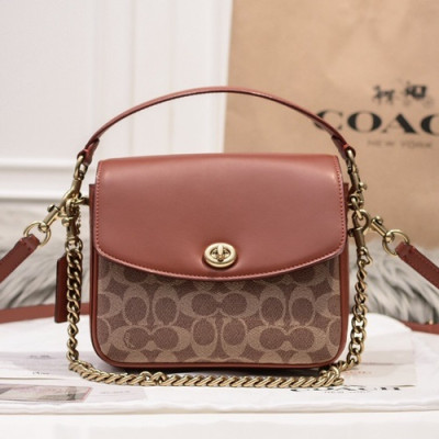 Coach 2020 Ladies Tote Shoulder Bag,20cm - 코치 2020 여성용 토트 숄더백 COAB0248,20cm,브라운