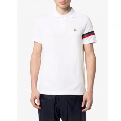 [매장판]Moncler 2020 Mens Logo Short Sleeved Polo Cotton Tshirts - 몽클레어 2020 남성 로고 코튼 폴로 반팔티 Moc01817x.Size(s - 2xl).화이트