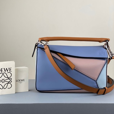 Loewe 2020 Puzzle Small Shoulder Bag, 24CM - 로에베 2020 퍼즐 스몰 숄더백 ,LOEB0435, 24CM,블루