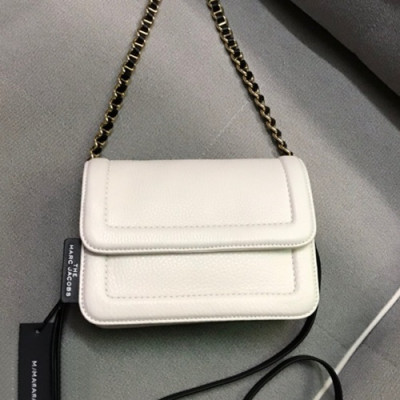 Mark Jacobs 2020 Leather Women Chain Shoulder Bag,20cm - 마크제이콥스 2020 레더 여성용 체인 숄더백,MJB0180,20cm,화이트