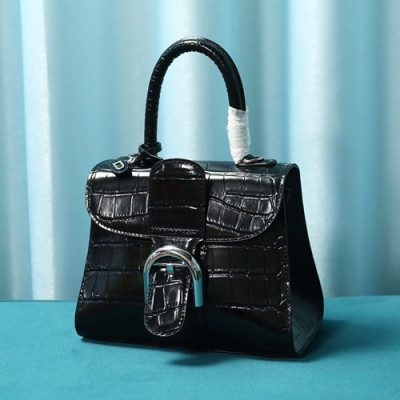 Delvaux 2020 Brillant Leather Tote Shoulder Bag,20CM - 델보 2020 브리앙 레더 토트 숄더백,DVB0358.20CM,블랙