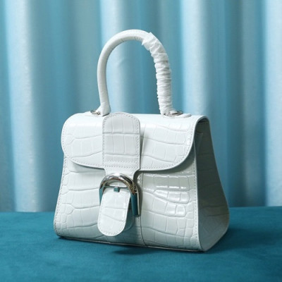 Delvaux 2020 Brillant Leather Tote Shoulder Bag,20CM - 델보 2020 브리앙 레더 토트 숄더백,DVB0359.20CM,화이트