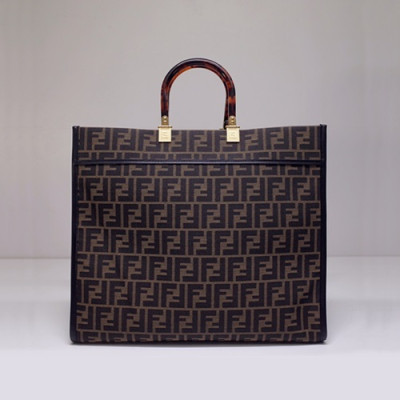 Fendi 2020 Women Tote Shopper Bag ,40CM - 펜디 2020 여성용 레더 토트 쇼퍼백  FENB0586,40CM,브라운