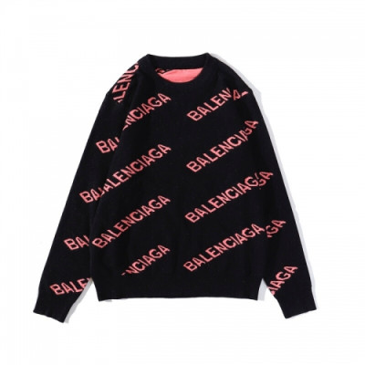 [발렌시아가]Balenciaga 2020 Mm/Wm Logo Crew-neck Sweaters - 발렌시아가 2020 남/녀 로고 크루넥 스웨터 Bal0731x.Size(m - 2xl).블랙