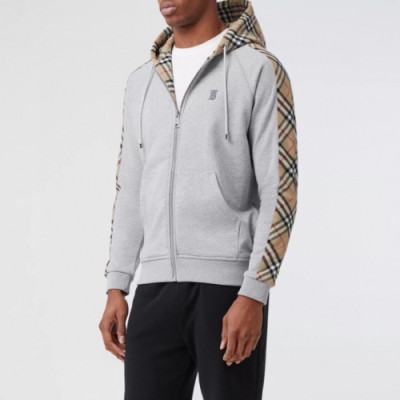 [버버리]Burberry 2020 Mm/Wm Logo Casual Cotton Zip-up Hoodie - 버버리 2020 남/녀 로고 캐쥬얼 코튼 집업 후디 Bur02863x.Size(s - xl).그레이