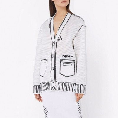 Fendi Womens Trendy V-neck Cardigan - 펜디 여성 드렌디 브이넥 가디건 - fen784x