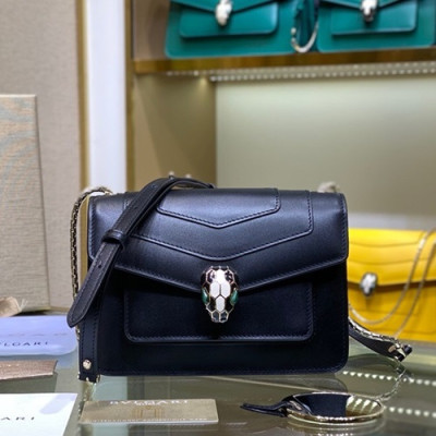 Bvlgari 2020 Serpenti Chain Shoulder Bag,19CM - 불가리 2020 세르펜티 체인 숄더백,BVLB0257,19cm,블랙