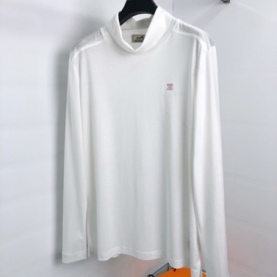 Hermes 2020 Mens Cotton Turtle-neck Tshirt - 에르메스 2020 남성 코튼 터틀넥 긴팔티 Her0506x.Size(m - 2xl).화이트