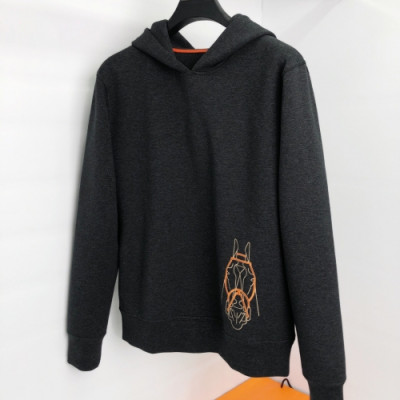 Hermes 2020 Mens Logo Casual Cotton Hoodie - 에르메스 2020 남성 로고 캐쥬얼 코튼 후드티 Her0511x.Size(m - 2xl).다크그레이