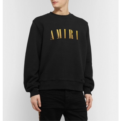 [아미리]Amiri 2020 Mens Logo Casual Cotton Man-to-man - 아미리 2020 남성 로고 캐쥬얼 코튼 맨투맨 Ami0108x.Size(s - xl).블랙