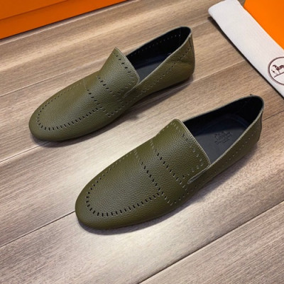 Hermes 2020 Mens Leather Loafer - 에르메스 2020 남성용 레더 로퍼  HERS0332,Size(240 - 270).올리브