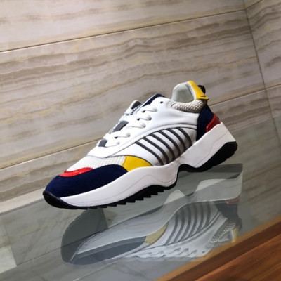 Dsquared2 2020 Mens Leather Running Shoes - 디스퀘어드 2020 남성용 레더 런닝슈즈 DSQS0009,Size (240 - 270).화이트