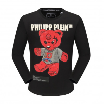 [필립플레인]Philipp Plein 2020  Mens Skull Logo Cotton Man-to-man Tshirt - 필립플레인 2020 남성 스컬 로고 코튼 맨투맨 Phi0125x.Size(m - 3xl).블랙