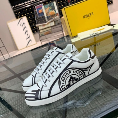 Fendi 2020 Mens Leather Sneakers -  펜디 2020 남성용 레더 스니커즈 FENS0333,Size(240 - 270).화이트