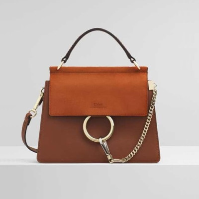 Chole 2020 Faye Leather Tote Shoulder Bag, 26cm -  끌로에 2020 페이 레더 토트 숄더백,CLB0209,26cm,브라운