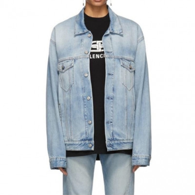 [발렌시아가]Balenciaga 2020 Mm/Wm Logo Casual Oversize Denim Jackets - 발렌시아가 2020 남/녀 로고 캐쥬얼 오버사이즈 데님 재킷 Bal0755x.Size(m - 2xl).블루