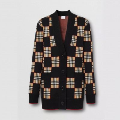 [버버리]Burberry 2020 Womens Vintage V-neck Cardigan - 버버리 2020 여성 빈티지 브이넥 가디건 Bur02917x.Size(s - xl).블랙