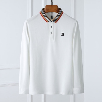 [버버리]Burberry 2020 Mens Logo Casual Cotton Polo Tshirts - 버버리 2020 남성 로고 캐쥬얼 코튼 폴로 맨투맨 Bur02959x.Size(m - 3xl).화이트