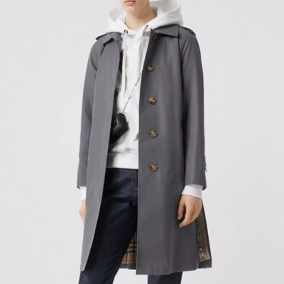 [버버리]Burberry 2020 Womens Vintage Cotton Trench Coats - 버버리 2020 여성 빈티지 코튼 트렌치 코트 Bur02967x.Size(s - 2xl).그레이