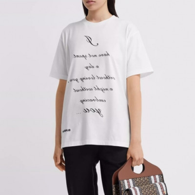 [버버리]Burberry 2020 Mm/Wm Logo Cotton Short Sleeved Tshirts - 버버리 2020 남/녀 로고 코튼 반팔티 Bur02979x.Size(xs - l).화이트