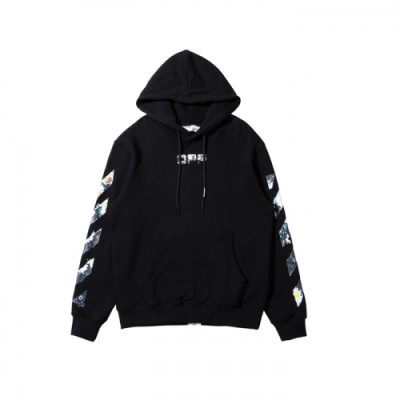 [오프화이트]Off-white 2020 Mens Logo Cotton Hoodie - 오프화이트 2020 남성 로고 코튼 후드티 Off0556x.Size(xs - l).블랙