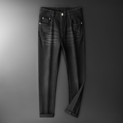 [로에베]Loewe 2020 Mens Logo Classic Denim Jeans - 로에베 2020 남성 로고 클래식 데님 청바지 Loe0306x.Size(30 - 38).블랙