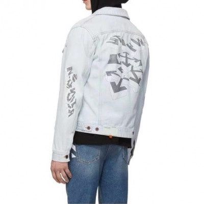 [오프화이트]Off-white 2020 Mm/Wm Logo Casual Denim Jackets - 오프화이트 2020 남/녀 로고 캐쥬얼 데님 재킷 Off0566x.Size(s - xl).블루