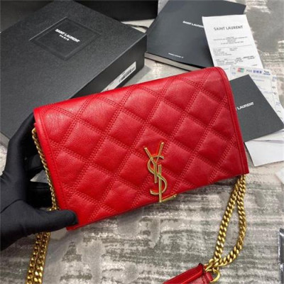 [입생로랑] Saint Laurent Custom Women Becky Quilting Shoulder Bag 22.5cm - 입생로랑 커스텀급 벡키 퀄팅 숄더백 SLB0580, 22.5cm, 레드