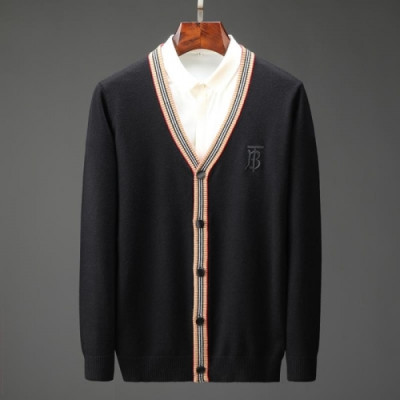 [버버리]Burberry 2020 Mens Vintage V-neck Cardigan - 버버리 2020 남성 빈티지 브이넥 가디건 Bur03104x.Size(m - 3xl).블랙