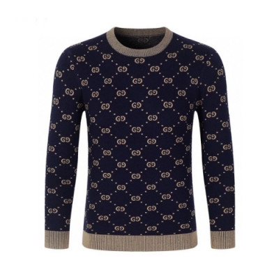 [구찌]Gucci 2020 Mens Logo Crew-neck Wool Sweaters - 구찌 2020 남성 로고 코튼 크루넥 울 스웨터 Guc03092x.Size(l - 4xl).블랙