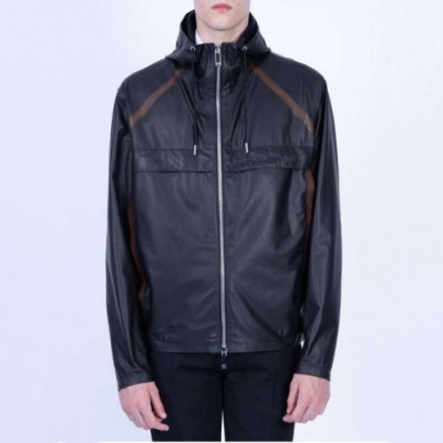 Berluti 2020 Mens Casual Leather Jackets - 벨루티 2020 남성 캐쥬얼 가죽 자켓 Ber0025x.Size(m - 3xl).블랙