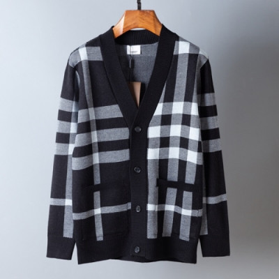 [버버리]Burberry 2020 Mens Vintage V-neck Cardigan - 버버리 2020 남성 빈티지 브이넥 가디건 Bur03142x.Size(m - 2xl).블랙