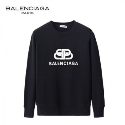 [발렌시아가]Balenciaga 2020 Mens Logo Crew-neck Cotton Tshirts - 발렌시아가 2020 남성 로고 크루넥 코튼 맨투맨 Bal0813x.Size(s - 2xl).블랙