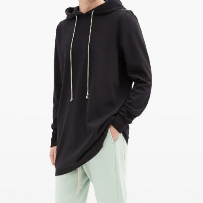 [릭오웬스]Rick Owens 2020 Mens Logo Cotton Zip-up Hooded - 릭오웬스 2020 남성 로고 코튼 집업 후드티 Ric0038x.Size(s - xl).블랙