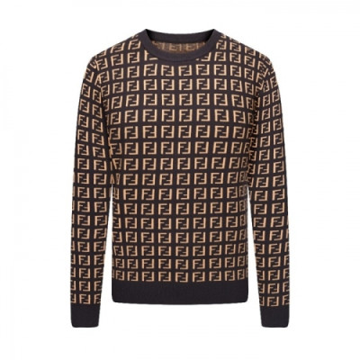 [펜디]Fendi 2020 Mens Logo Crew-neck Wool Sweaters - 펜디 2020 남성 로고 크루넥 울 스웨터 Fen0838x.Size(m - 2xl).브라운