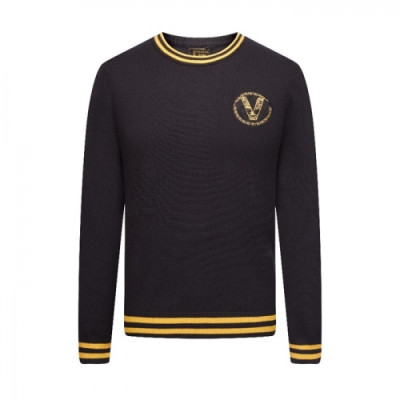 [베르사체]Versace 2020 Mens Medusa Logo Crew-neck Wool Sweater - 베르사체 2020 남성 메두사 로고 크루넥 울 스웨터 Ver0727x.Size(m - 2xl).블랙