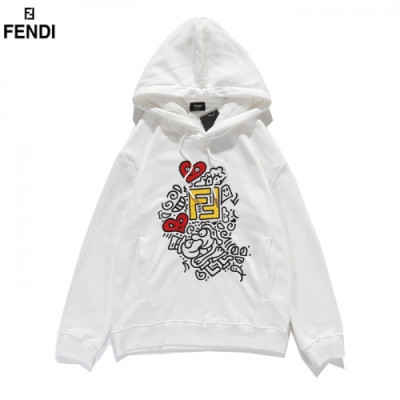 Fendi 2020 Mens Logo Casual Cotton Hoodie - 펜디 2020 남성 로고 캐쥬얼 코튼 후디 Fen0843x.Size(m - 2xl).화이트