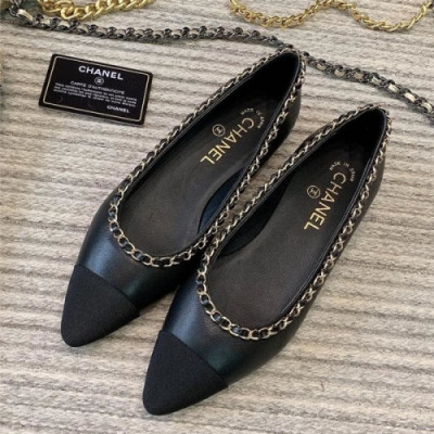 Chanel 2020 Women's Leather Flat - 샤넬 2020 여성용 레더 플렛,CHAS0466,Size(225-255).블랙