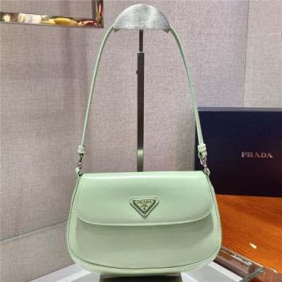 [프라다]Prada 2021 Women's Leather Hobo Shoulder Bag 23cm - 프라다 2021 여서용 레더 호보 숄더백 23cm, PRAB0138, 민트