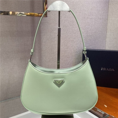 [프라다]Prada 2021 Women's Leather Hobo Shoulder Bag 26.5cm - 프라다 2021 여서용 레더 호보 숄더백 26.5cm, PRAB0142, 민트