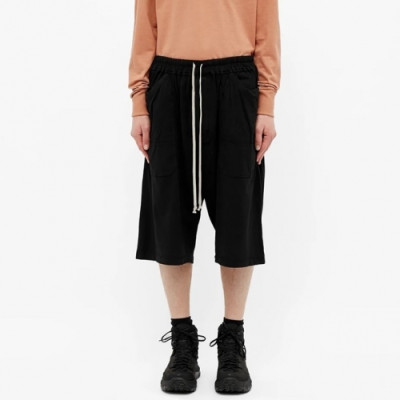 [릭오웬스]Rick Owens 2020 Mens Logo Casual Half Pants - 릭오웬스 2020 남성 로고 캐쥬얼 반바지 Ric0057x.Size(s - l).블랙